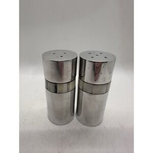 Vintage Towle Silver Salt & Pepper Shakers Mother of Pearl Inlay 4" Set